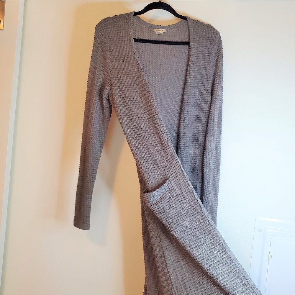 ANAMA long grey knit duster